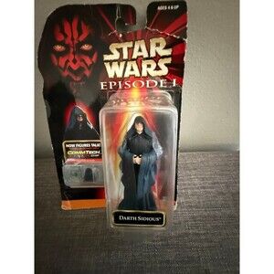 New  Star Wars “Darth Sidious” 1998 Episode 1 Action Figure *Damaged Packaging*